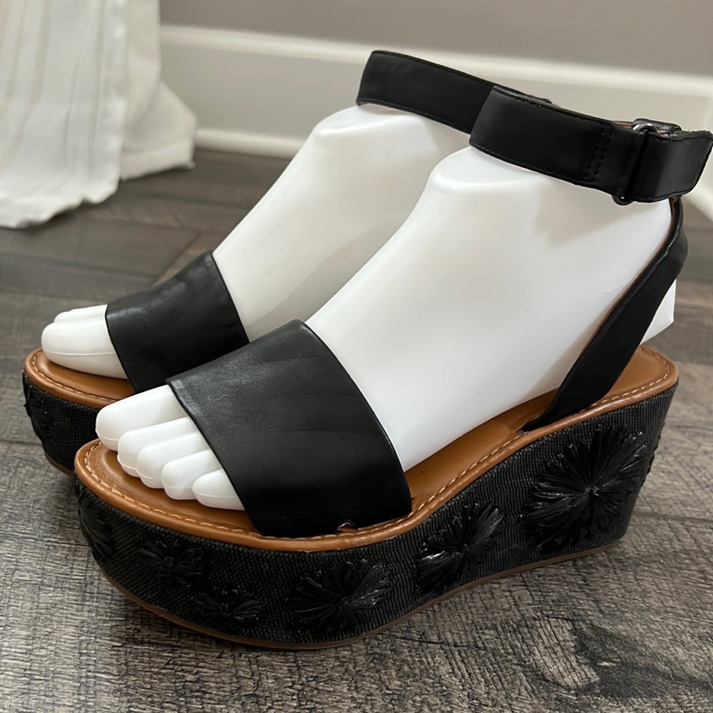 Franco Sarto Black Embellished Wedge